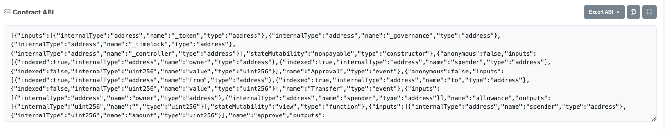 Copy the ABI